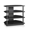 Furinno Turn-n-tube Easy Assembly 4-tier Petite Tv Stand, Blackwood