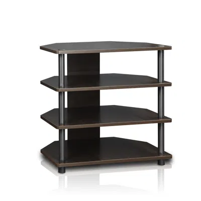 Furinno Turn-n-tube Easy Assembly 4-tier Petite Tv Stand, Espresso