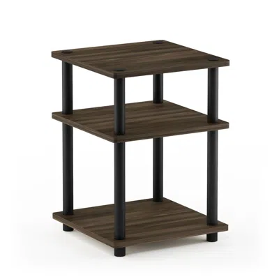 Furinno Turn-n-tube Easy Assembly Multipurpose Shelf, Columbia Walnut/black