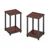 Furinno Turn-n-tube Easy Assembly Stackable Bookcase, Bookshelf, Dark Cherry/black