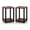 Furinno Turn-n-tube End Table Corner Shelves, Set Of 2