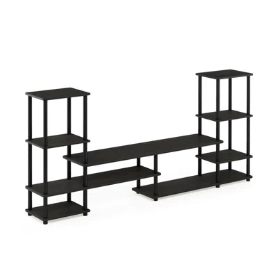 Furinno Turn-n-tube Grand Entertainment Center, Espresso/black