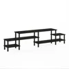 Furinno Turn-n-tube Grand Entertainment Center For Tv Up To 80 Inch, Espresso/black