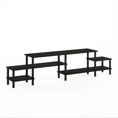 Furinno Turn-n-tube Grand Entertainment Center For Tv Up To 80 Inch, Espresso/black