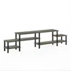 Furinno Turn-n-tube Grand Entertainment Center For Tv Up To 80 Inch, French Oak Grey/black