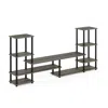 Furinno Turn-n-tube Grand Entertainment Center, French Oak Grey/black