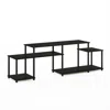 Furinno Turn-n-tube Handel Tv Stand For Tv Up To 55 Inch, Espresso/black