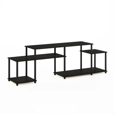 Furinno Turn-n-tube Handel Tv Stand For Tv Up To 55 Inch, Espresso/black