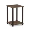 Furinno Turn-n-tube Haydn End Table, Walnut/brown