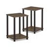 Furinno Turn-n-tube Haydn End Table, Walnut/brown, Set Of 2