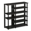 Furinno Turn-n-tube Multi Storage Shoe Rack, Espresso/black