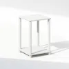 Furinno Turn-n-tube Nightstand, Bedside Table, White/white In White