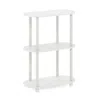 Furinno Turn-n-tube No Tools 3-tier Modern Oval Side Display Rack, White/virgin White