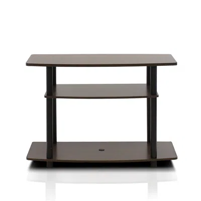 Furinno Turn-n-tube No Tools 3-tier Tv Stands In Brown