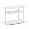 Furinno Turn-n-tube No Tools 3-tier Tv Stands, White/white In White