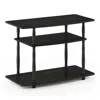 Furinno Turn-n-tube No Tools 3-tier Tv Stands With Classic Tubes, Espresso/black