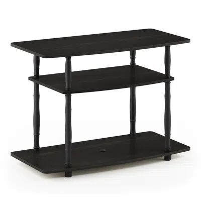 Furinno Turn-n-tube No Tools 3-tier Tv Stands With Classic Tubes, Espresso/black