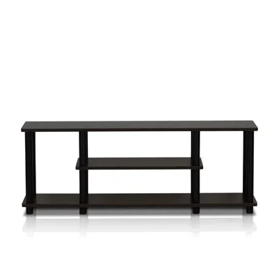 Furinno Turn-n-tube No Tools 3d 3-tier Entertainment Tv Stands In Black