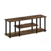 Furinno Turn-n-tube No Tools 3d 3-tier Entertainment Tv Stands, Amber Pine/black