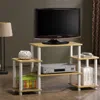 Furinno Turn-n-tube No Tools Entertainment Center, Beech/white
