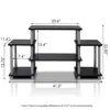 Furinno Turn-n-tube No Tools Entertainment Center, Black/grey