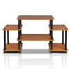 Furinno Turn-n-tube No Tools Entertainment Center, Light Cherry/black