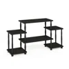 Furinno Turn-n-tube No Tools Entertainment Center With Bamboo Tubes, Espresso/black