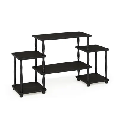 Furinno Turn-n-tube No Tools Entertainment Center With Bamboo Tubes, Espresso/black