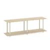 Furinno Turn-n-tube No Tools Modern Rectangle Side Table, Bauhaus Oak/beige