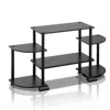 Furinno Turn-n-tube Roundedecorner Tv Entertainment Center, Espresso/black