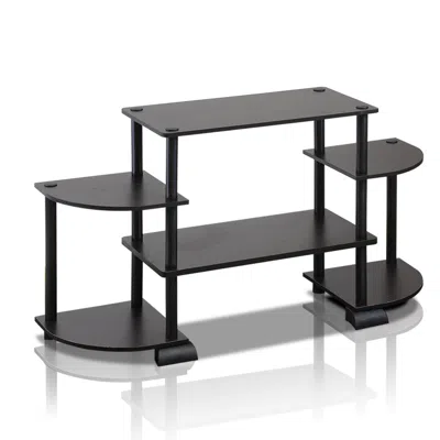 Furinno Turn-n-tube Roundedecorner Tv Entertainment Center, Espresso/black