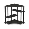 Furinno Turn-n-tube Space Saving Corner Desk With Shelves, Espresso/black