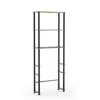 Furinno Turn-n-tube Toilet Space Saver With 3 Shelves, French Oak Grey/black, 99763gyw/bk
