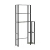 Furinno Turn-n-tube Toilet Space Saver With 5 Shelves, French Oak Grey/black, 17050/gyw/bk