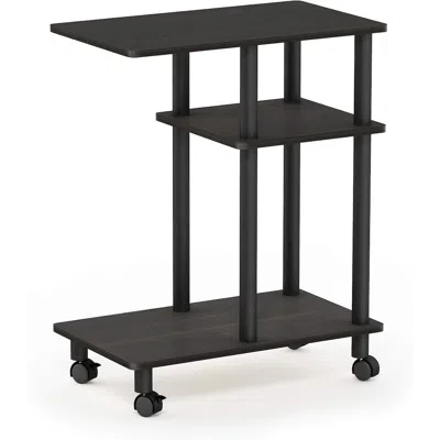 Furinno Turn-n-tube U Shape Sofa End Table, Side Table With Casters