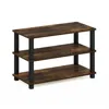 Furinno Turn-s-tube 3-tier Shoe Rack, Amber Pine/black