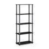 Furinno Turn-s-tube 5-tier Multipurpose Shelf Display Rack With Square Tubes, Black/grey
