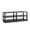 Furinno Turn-s-tube No Tools 3-tier Entertainment Tv Stands, Espresso/black