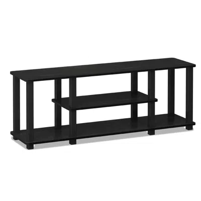 Furinno Turn-s-tube No Tools 3d 3-tier Entertainment Tv Stands With Square Tube, Americano/black