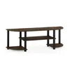 Furinno Turn-s-tube Wide Tv Entertainment Center, Columbia Walnut/black