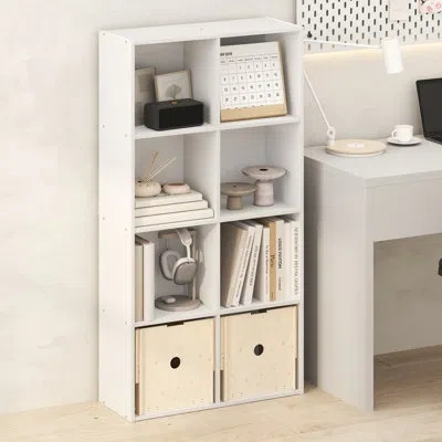 Furinno Turn-n-tube Desk Organizers And Accessories, 3-tier Desktop Organizer, Adjustable Desk Shelf, For Ho In White