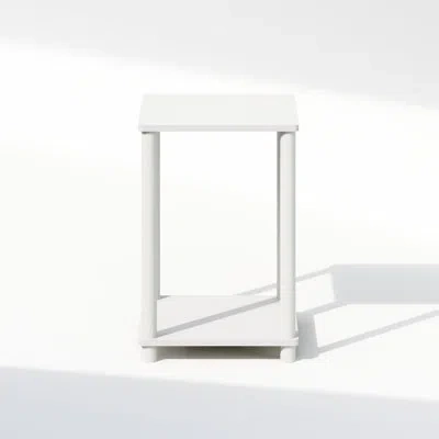 Furinno Turn-n-tube Nightstand, Bedside Table In White,white