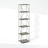 Furinno Wire 6-tier Industrial Style Metal Frame Bookcase, Display Shelf, 16 Wide