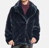 Furious Fur Vesper Jacket In Petrol In Blue