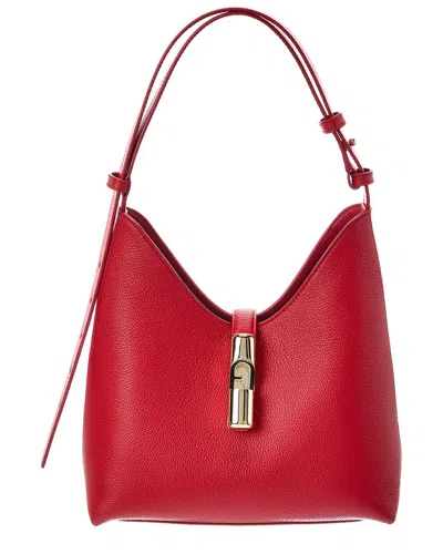 Furla Goccia Leather Hobo In Red