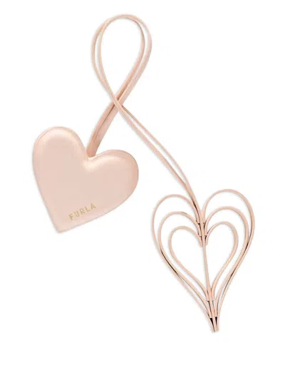 Furla Allegra Heart-shaped Charm In Pink