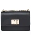 Furla 1927 Leather Mini Crossbody Bag In Black