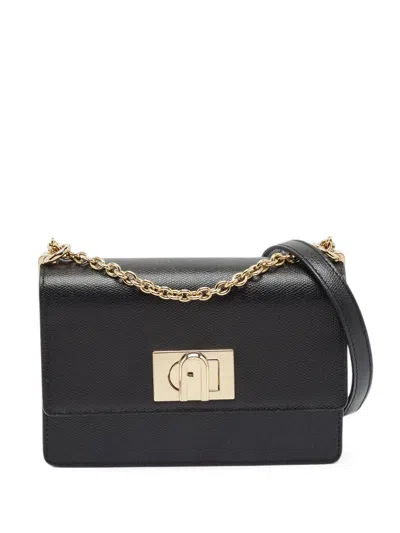 Pre-owned Furla 1927 Chain Shoulder Bag In Black