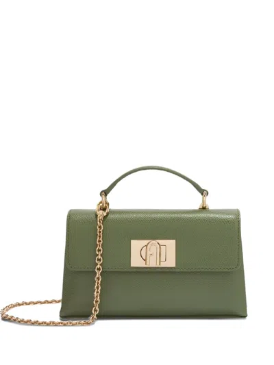 Furla 1927 Chain-strap Flap Mini Bag In Green