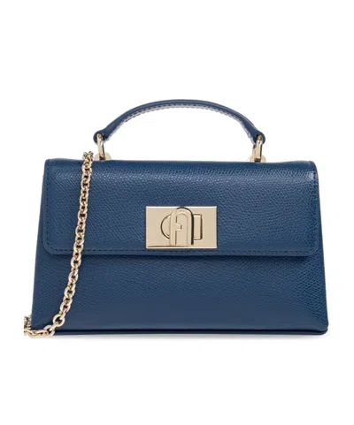 Furla 1927 Chain-linked Mini Tote Bag In Blue